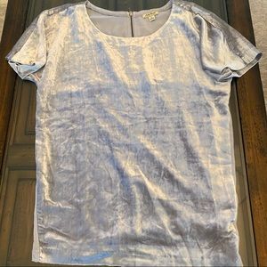 Lucky Brand Silver Velvet and Cotton T-shirt